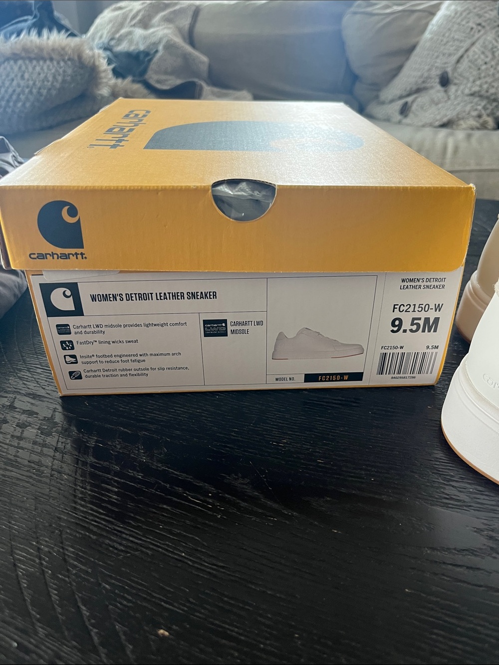 Carhartt Kids White Leather Sneakers